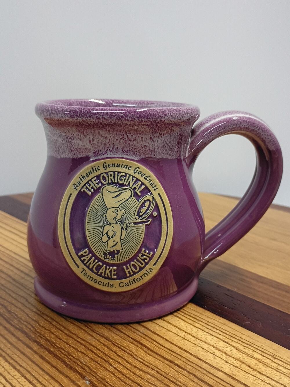 Deneen Pottery Original Pancake House Ceramic Mug Purple Temecula, CA